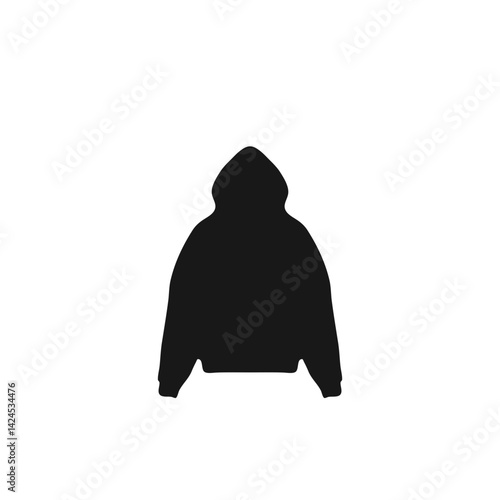 Black hoodie mockup. Fashionable template sweatshirt casual clothes