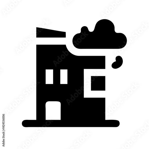 Icon of a damaged building to signify destruction or disrepair