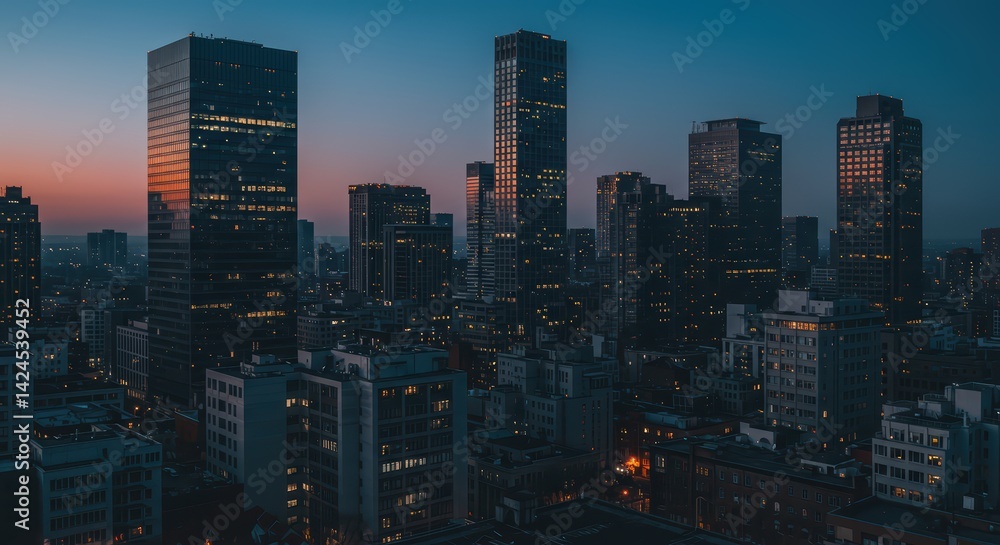 Obraz premium Cityscape at Dusk