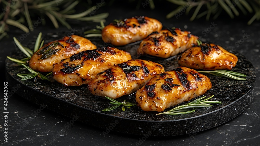 Grilled chicken, rosemary, savory Grilled chicken, rosemary, savory