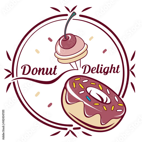 Donut Logo design vector
