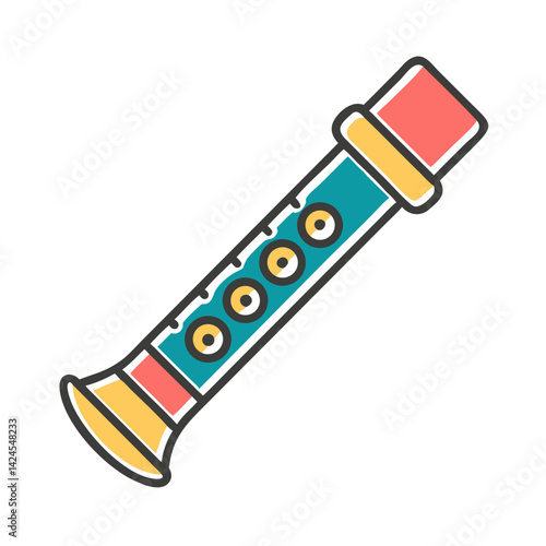 Colorful recorder musical instrument 