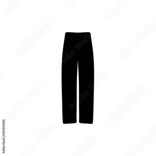Wide pants silhouette vector illustration 