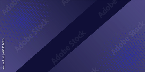 Abstract drak blue background diagonal lines with dotted halftone. Dynamic shapes composition. Vector illustration