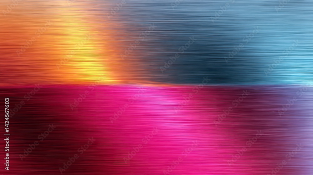 Naklejka premium Multicolored metallic brushed surface design.