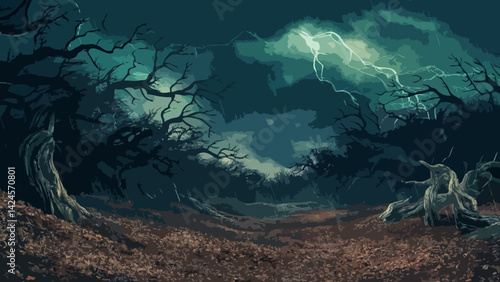 Stormy forest