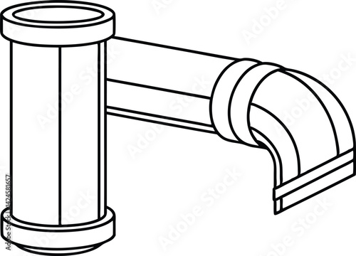 Pipe Fitting, White Background, Plumbing Fixture, Drainpipe, Sanitary System