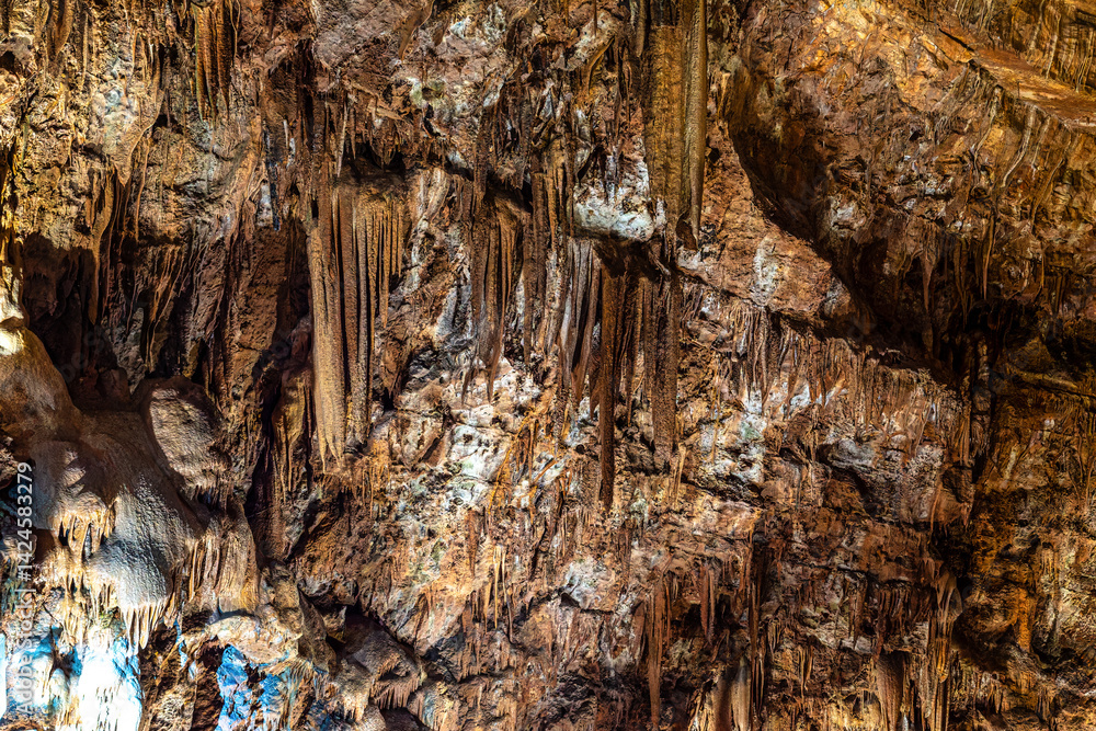 Mira de Aire Caves, Grutas de Mira de Aire at Leiria, Portugal. A set of limestone caves in Porto de Mos
