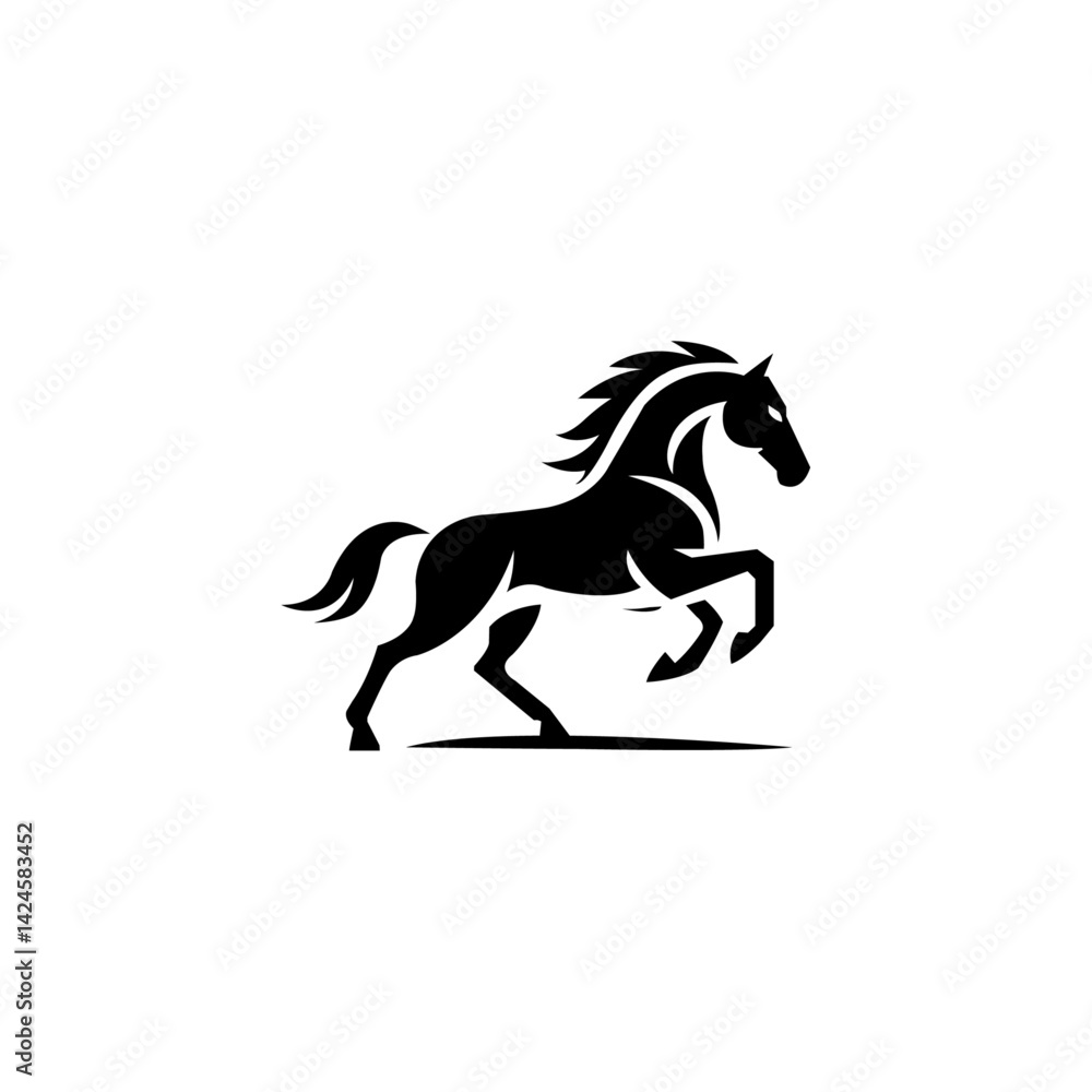Fototapeta premium Horse vector design. Horse design, black horse design. horse logo icon design.