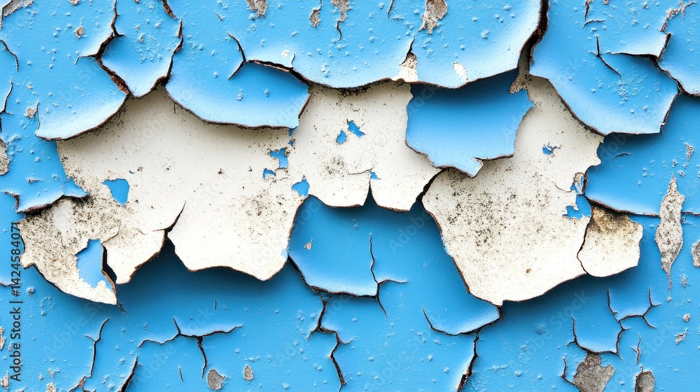 Abstract Blue and White Cracked Paint Texture Abstract Blue and White Cracked Paint Texture
