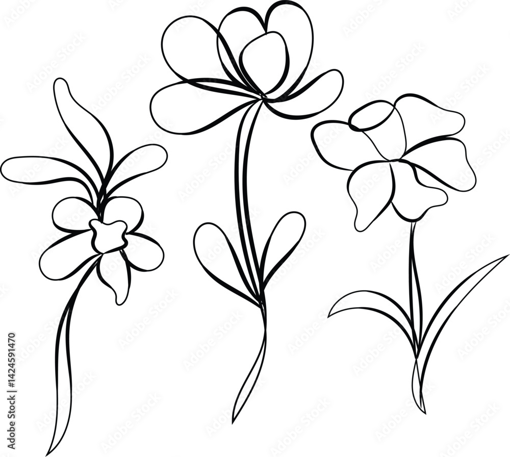 Abstract floral design with a vector illustration of a pink lily blossom Abstract floral design with a vector illustration of a pink lily blossom