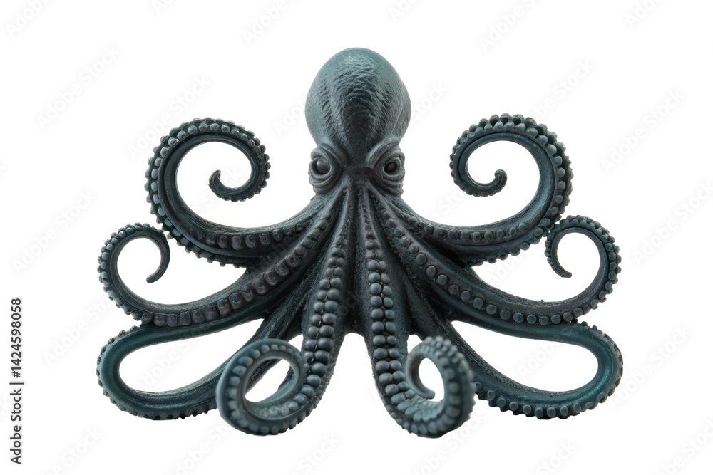 Fototapeta premium Captivating octopus sculpture showcasing intricate tentacle details for decor and marine enthusiasts
