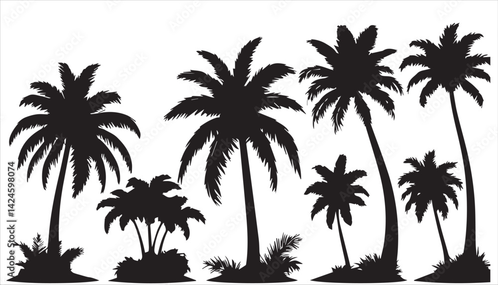 Obraz premium A group of palm trees