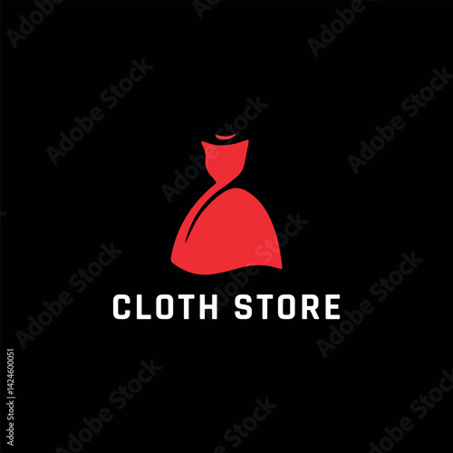 clothing fashion store logo design vector
