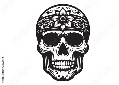 skull head silhouette logo vector, skull logo icon silhouette, human skull death silhouette vector, black human skull head silhouette vector illustration on white background	
