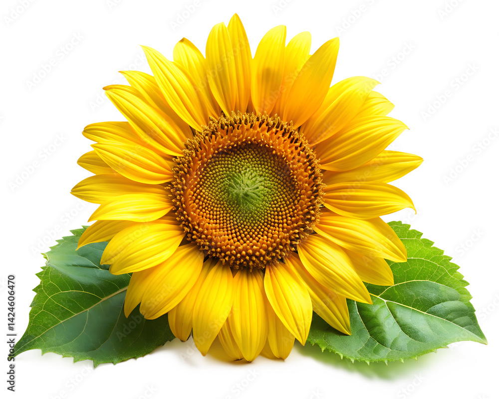 Obraz premium sunflower on white background