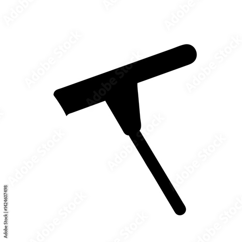 Cleaning squeegee tool for windows glass shower doors and car windshield vector illustration icon