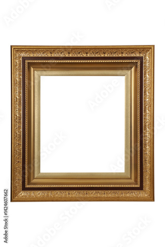 Vintage , square, gold frame white or PNG background,  photo frame idea, basic, vector, HD, quality, design pattern, vintage gold, square