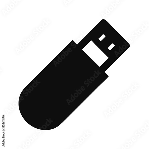 Download usb flash drive icon vector illustration for data storage and transfer design element use, 90