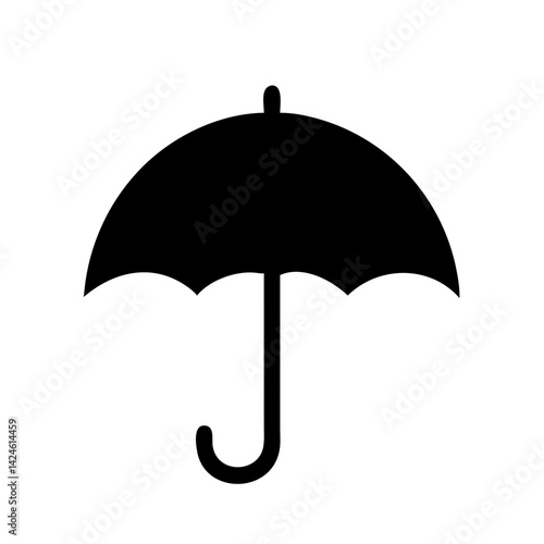 Download black umbrella svg vector graphic for rain protection and weather forecast icon design needs