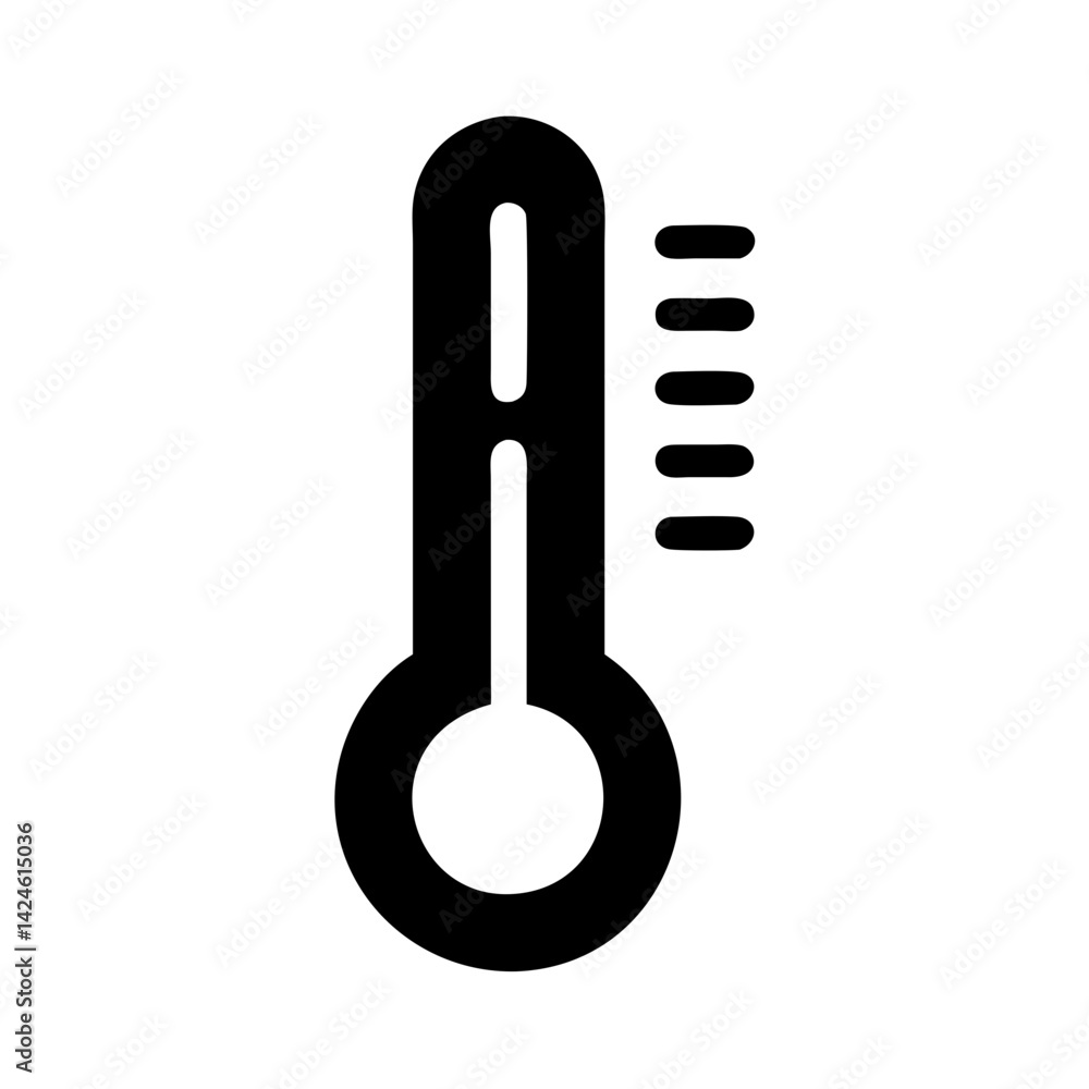 Thermometer temperature icon vector illustration for medical weather and science design needs Thermometer temperature icon vector illustration for medical weather and science design needs