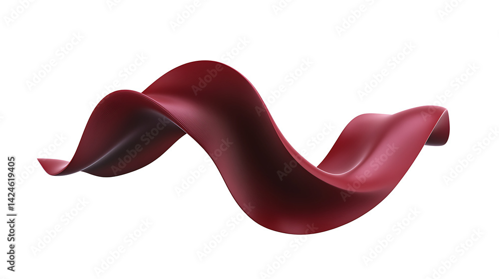 A single wavy ribbon like curve A single wavy ribbon like curve
