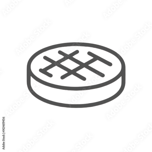 Grilled burger patty on a barbecue grill  