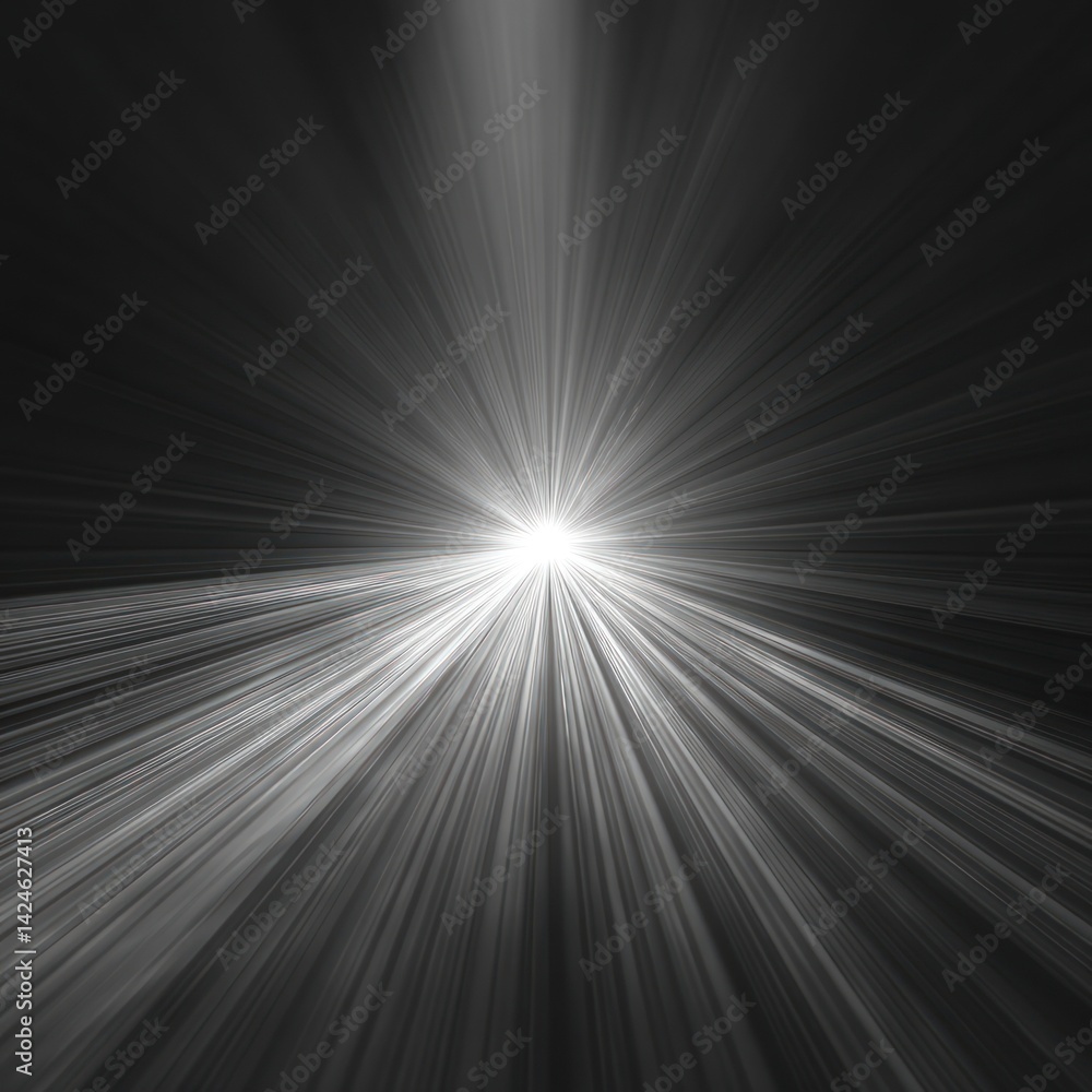 Radiant light bursts outward from a central point. Radiant light bursts outward from a central point.
