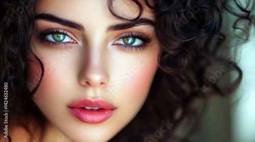 Wallpaper Mural Captivating Gaze: A Portrait of Beauty Torontodigital.ca