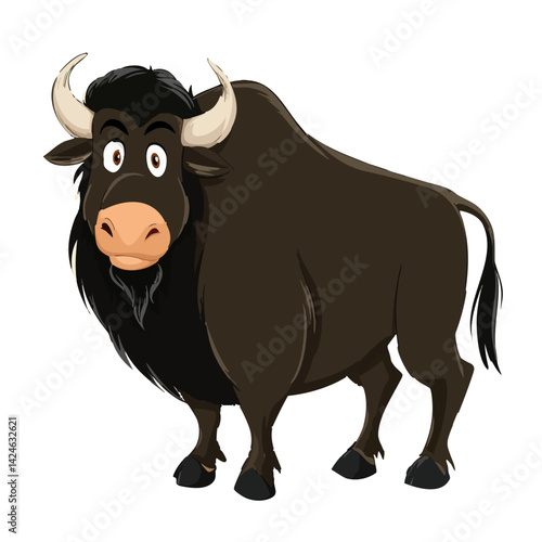 Vector illustration of a bison