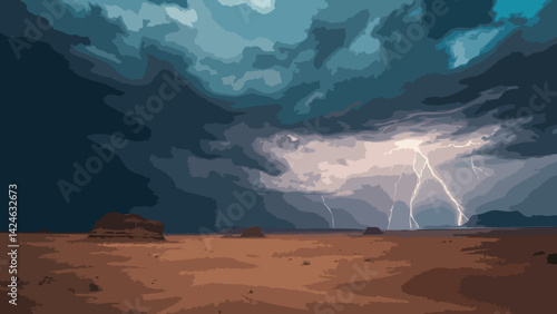 Storm in the desert