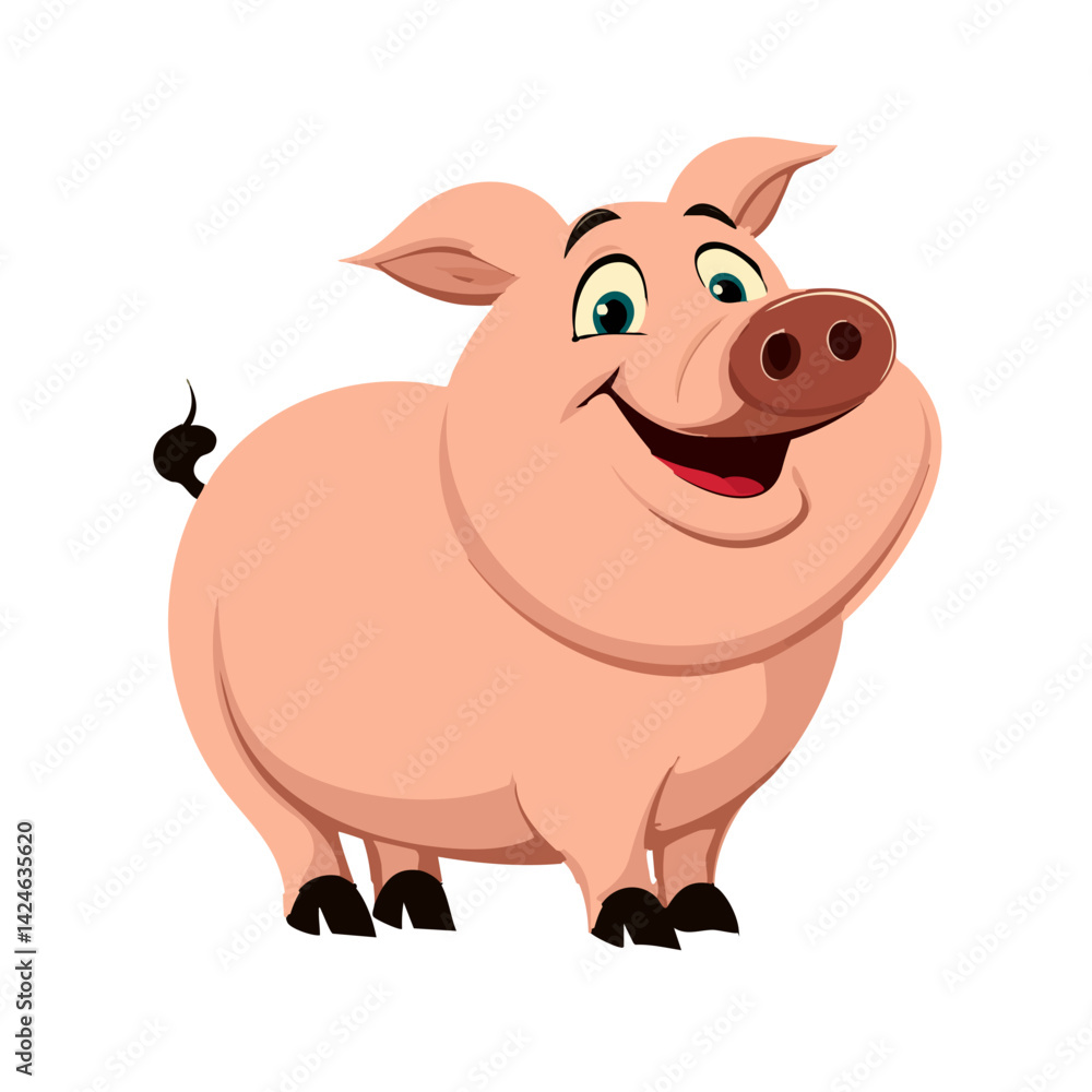 Vector illustration of a pig Vector illustration of a pig
