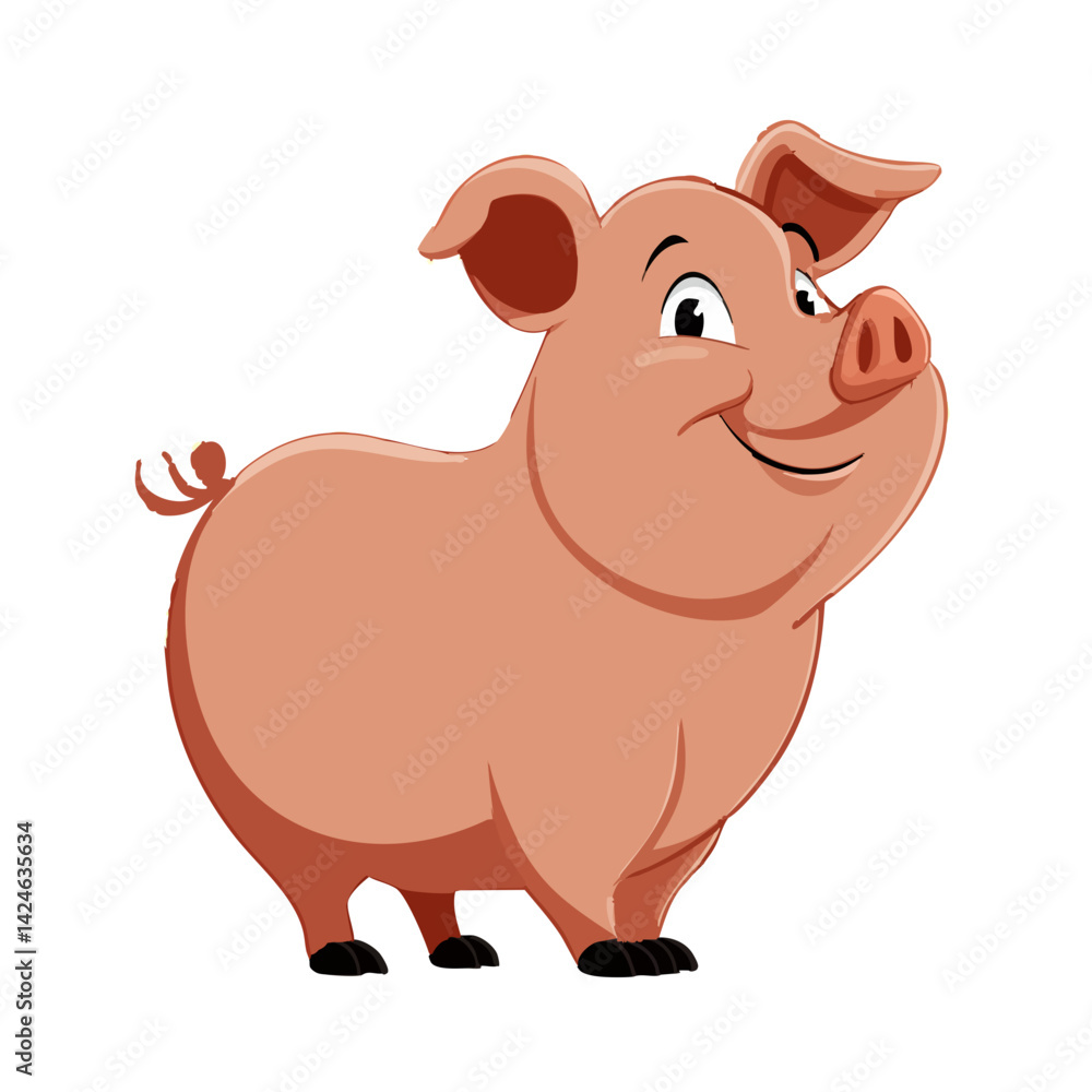 Vector illustration of a pig Vector illustration of a pig