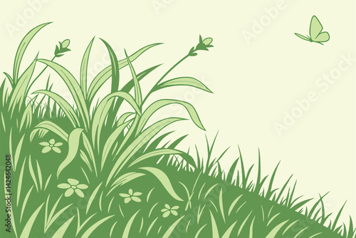 53 Lush green grass, perfectly manicured lawn, vibrant emerald texture, close-up of grass blades, natural carpet, sports field turf, golf course green, springtime freshness, verdant landscape, high-re