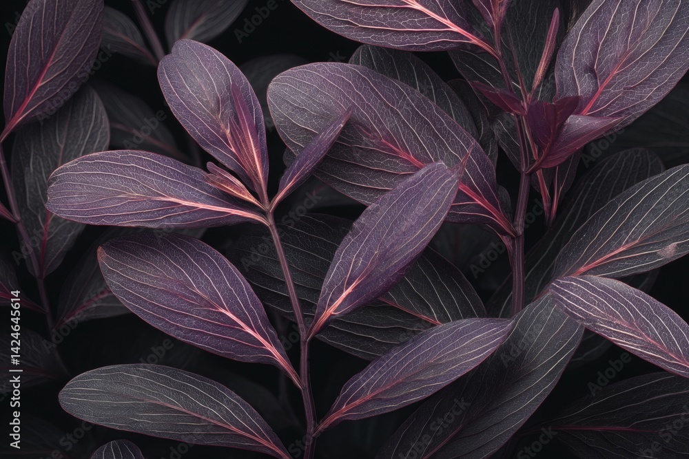 Dark Purple Foliage with Red Veins Dark Purple Foliage with Red Veins