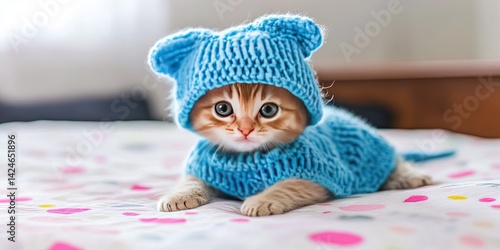 kitten dressed like baby