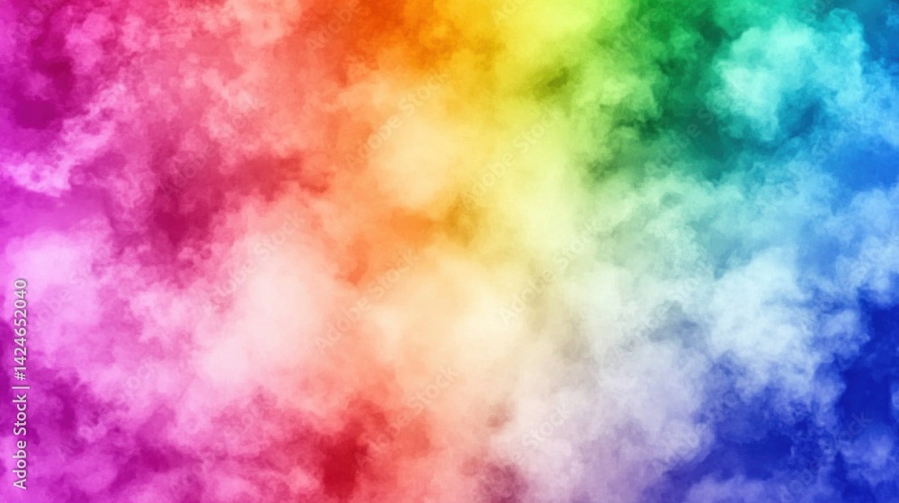 Vibrant rainbow cloudscape of color blending. Vibrant rainbow cloudscape of color blending.