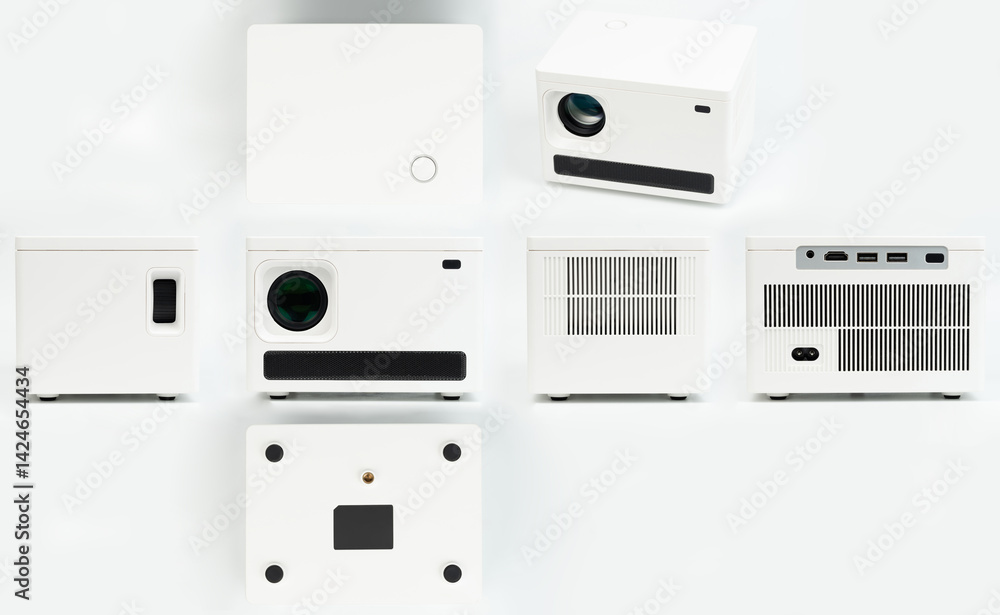 Different views of digital projector