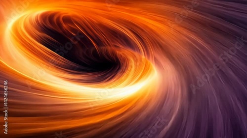 Wallpaper Mural polar lights effect with bright orange and yellow, dynamic waves, dark background, digital art, warm tones, energetic look Torontodigital.ca