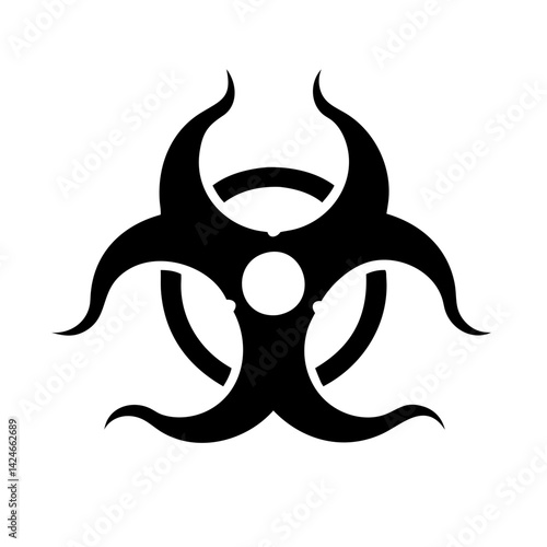 biohazard icon, biohazard silhouette vector illustration-simple silhouette illustration of biohazard, perfect for biohazard logos and icons