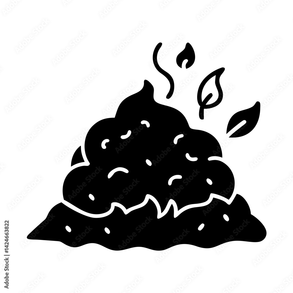 compost pile icon, compost pile silhouette vector illustration-simple silhouette illustration of compost pile, perfect for compost pile logos and icons compost pile icon, compost pile silhouette vector illustration-simple silhouette illustration of compost pile, perfect for compost pile logos and icons