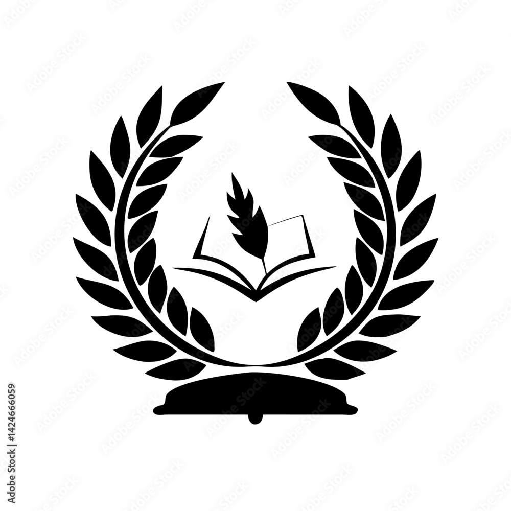 Obraz premium literary award icon, literary award silhouette vector illustration-simple silhouette illustration of literary award, perfect for literary award logos and icons