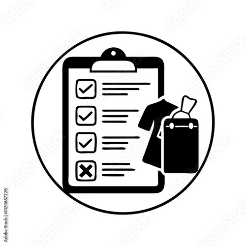  packing list icon, packing list silhouette vector illustration-simple silhouette illustration of packing list, perfect for packing list logos and icons
