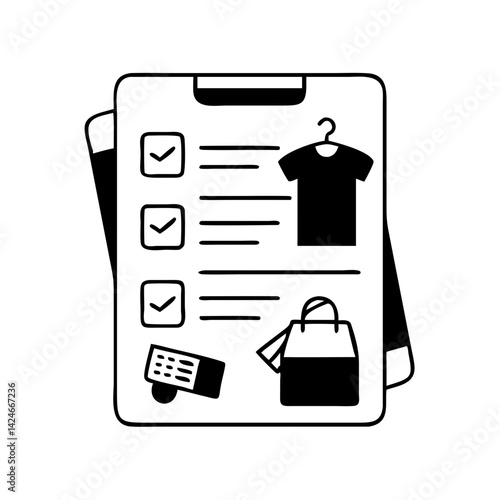 packing list icon, packing list silhouette vector illustration-simple silhouette illustration of packing list, perfect for packing list logos and icons