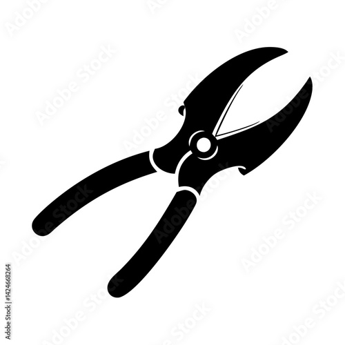 pruning shears icon, pruning shears silhouette vector illustration-simple silhouette illustration of pruning shears, perfect for pruning shears logos and icons