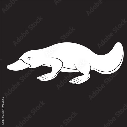 platypus in vector art
