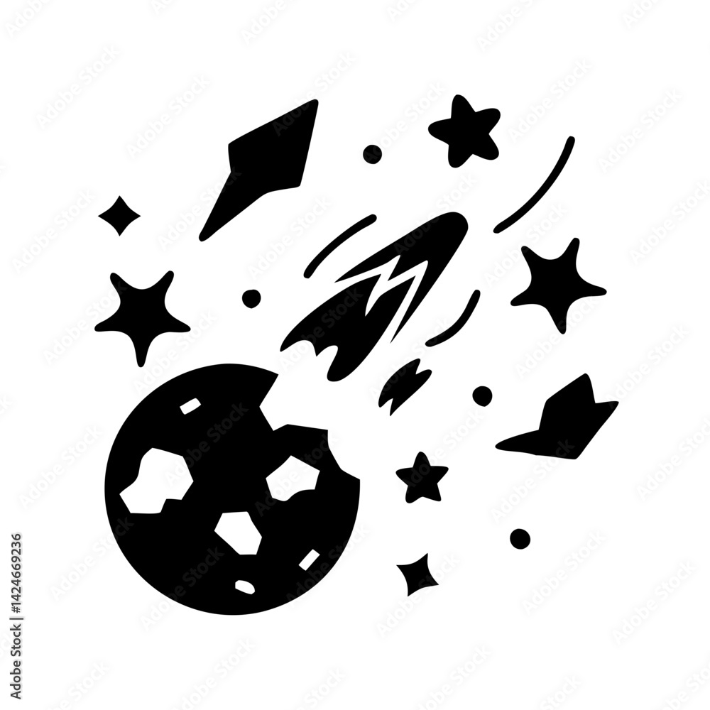 space debris icon, space debris silhouette vector illustration-simple silhouette illustration of space debris, perfect for space debris logos and icons space debris icon, space debris silhouette vector illustration-simple silhouette illustration of space debris, perfect for space debris logos and icons