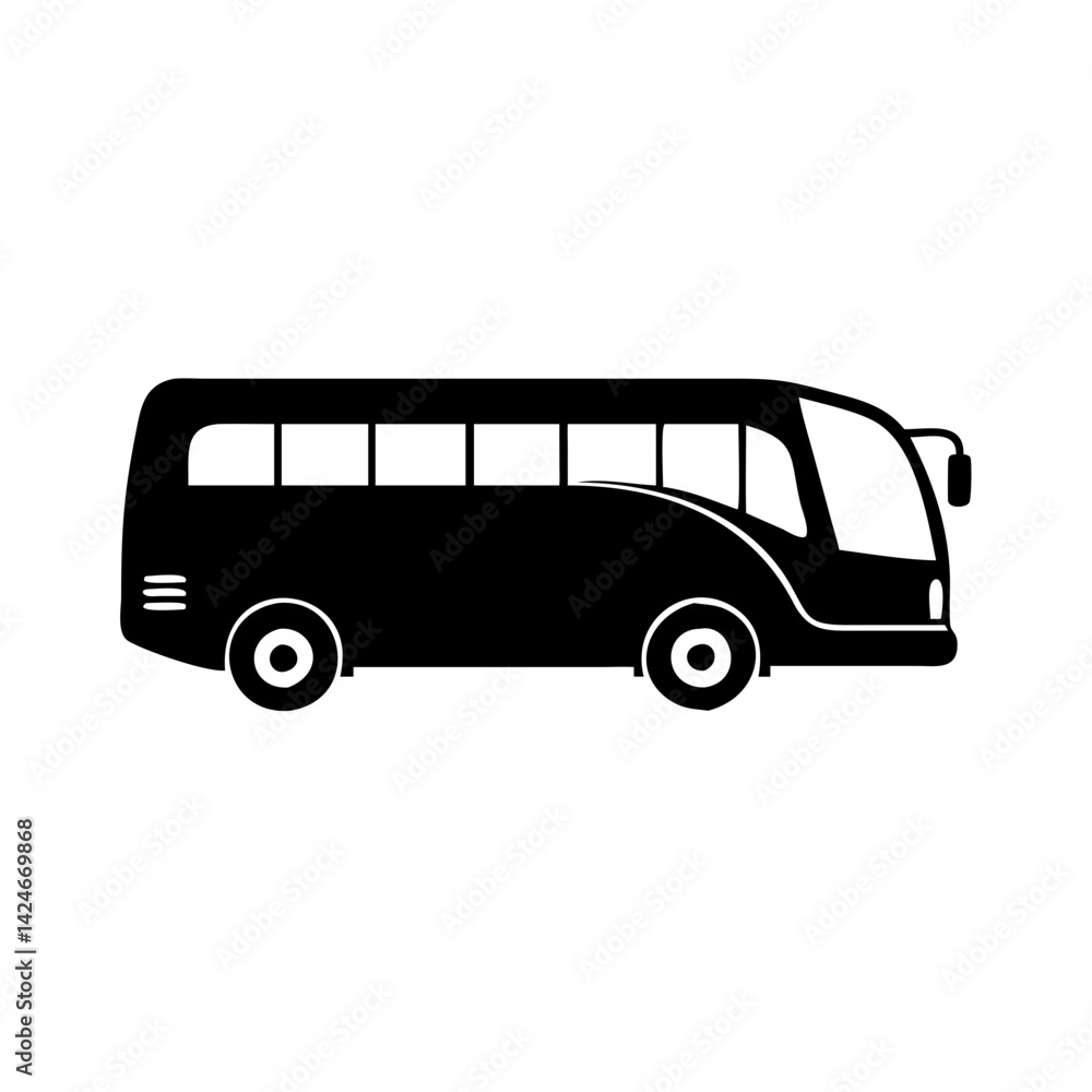tour bus icon, tour bus silhouette vector illustration-simple silhouette illustration of tour bus, perfect for tour bus logos and icons tour bus icon, tour bus silhouette vector illustration-simple silhouette illustration of tour bus, perfect for tour bus logos and icons
