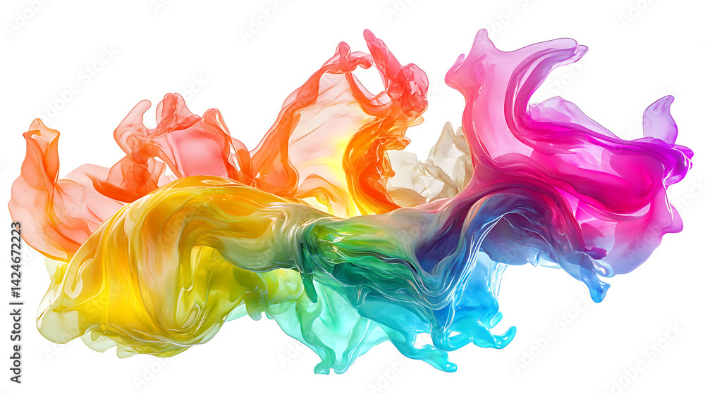 Fototapeta premium A digital abstract color flowing