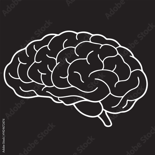Human brain in vector art
